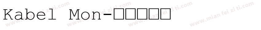 Kabel Mon字体转换